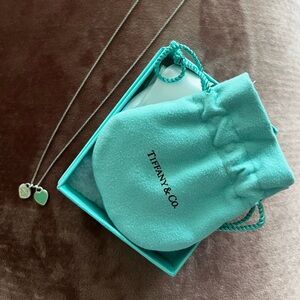 Mini Double Heart Tag Pendant, 18 in.